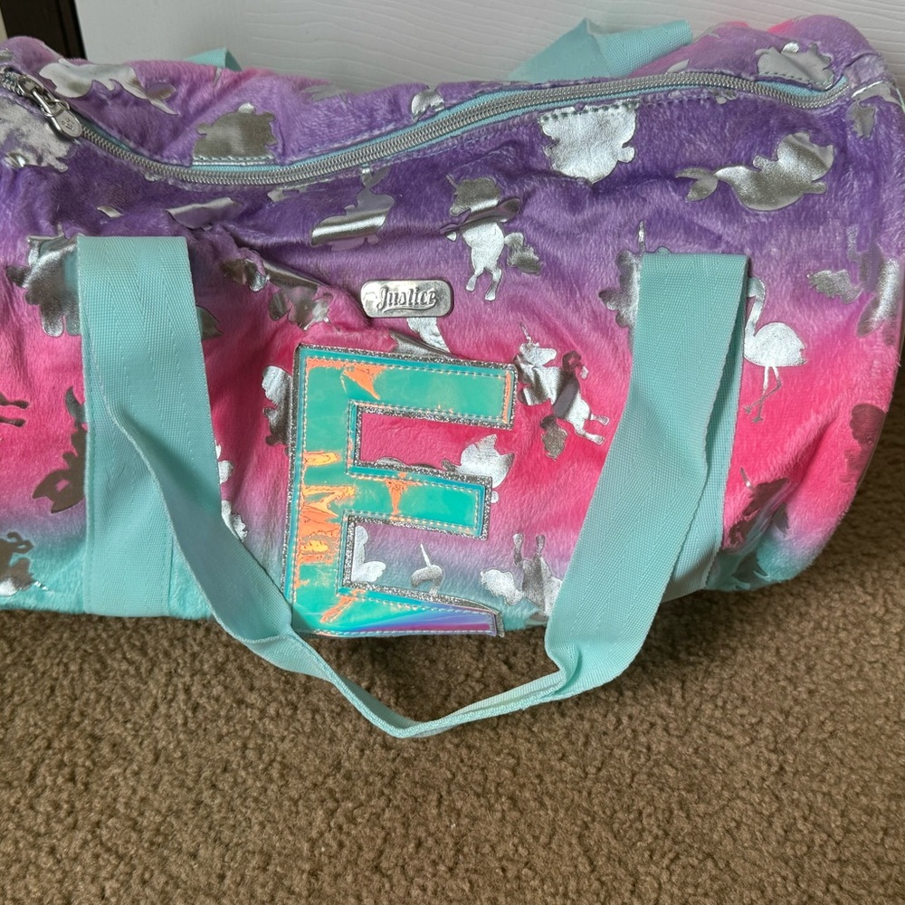 Justice Pink and Purple Kids Bag duffle